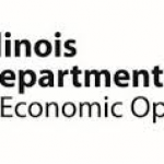 An Illinois seal with black text next to it that says Illinois Department of Commerce & Economic Opportunity.